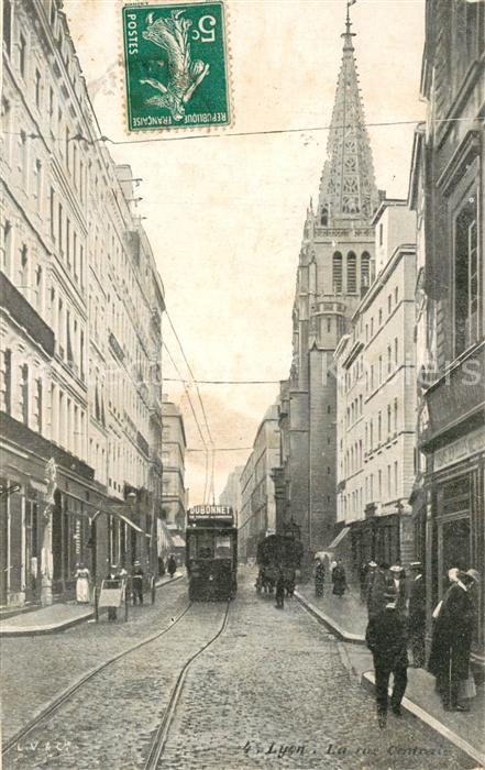 Lyon France La rue Centre
