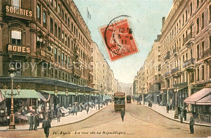 Lyon France La ru de la Republique