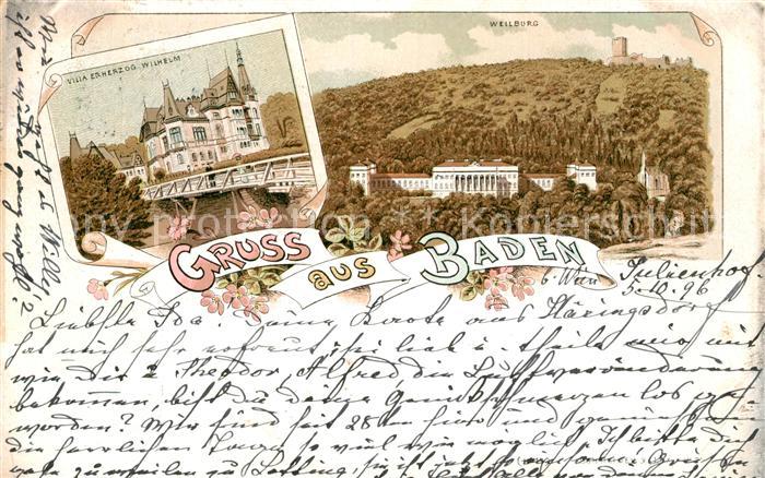 Baden Wien Villa Erzherzog Wilhelm Weilburg