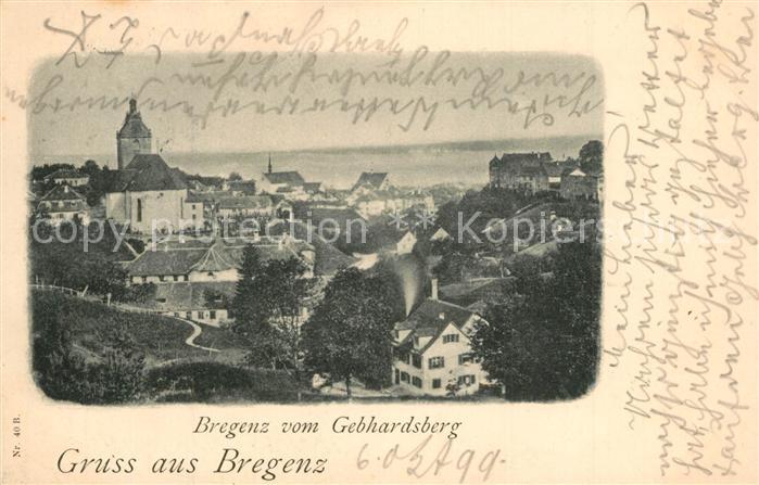 Bregenz Bodensee Blick vom Gebhardsberg