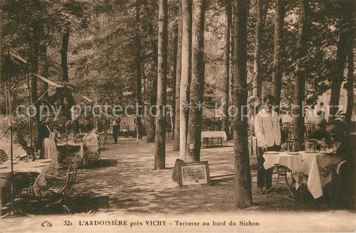 Vichy Allier Ardoisiere Terrasse au bord du Sichon