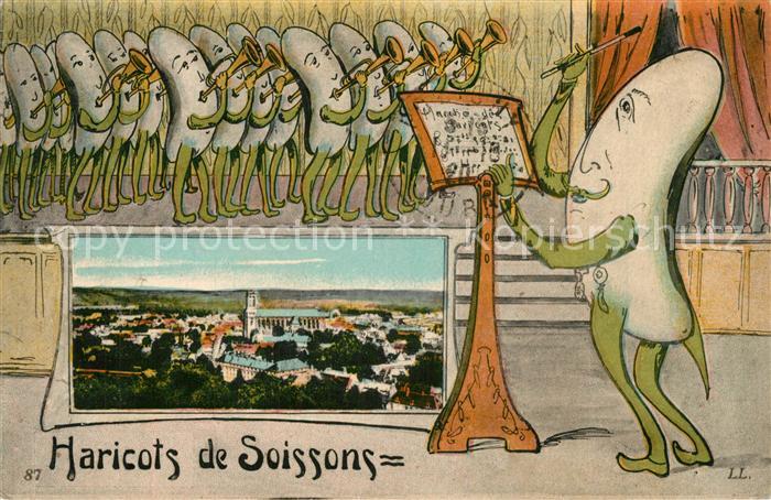 Soissons Aisne Haricots de Soissons Karikatur