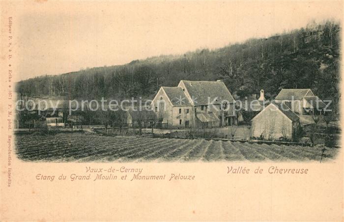 Vaux de Cernay Les Etang du Grand Moulin et Monument Pelouze