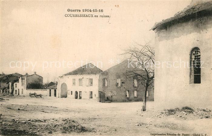 Courbesseaux Guerre 1914-16 Ruines