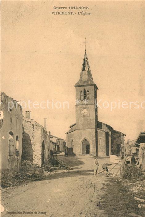 Vitrimont La Guerre 1914-15 Eglise