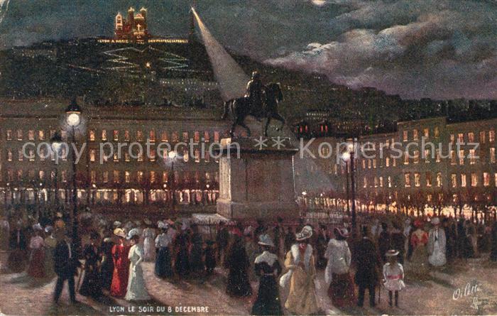 Lyon France Le Soir du 8 Decembre
