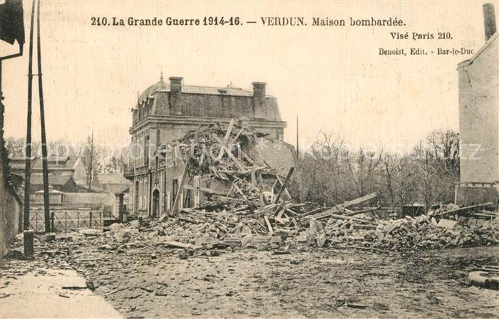 Verdun Meuse La Guerre 1914-16 Maison apres le bombardement
