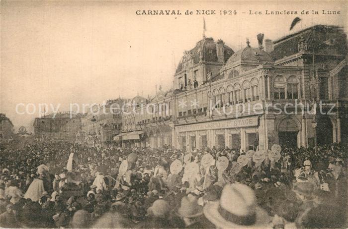 Nice Alpes Maritimes Carnaval de Nice 1924 Les Lanciers de la Lune