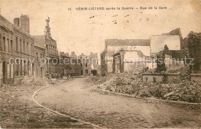 Henin-Lietard apres la Guerre Rue de la Gare