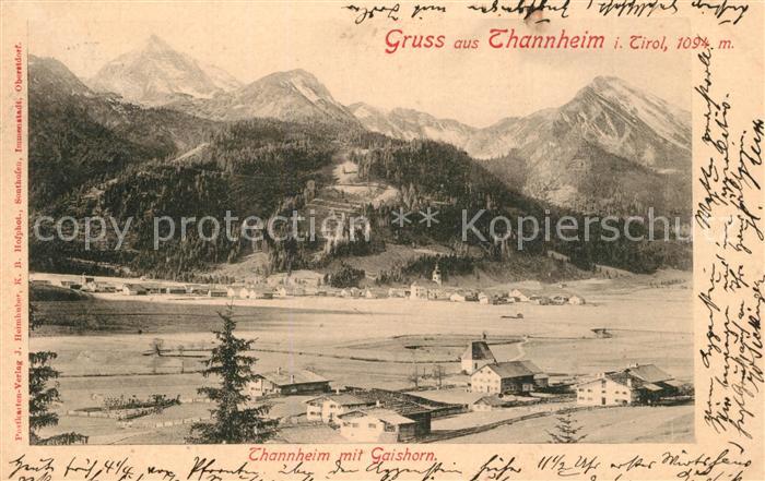 Thannheim Hohenzollern Panorama mit Gaishorn