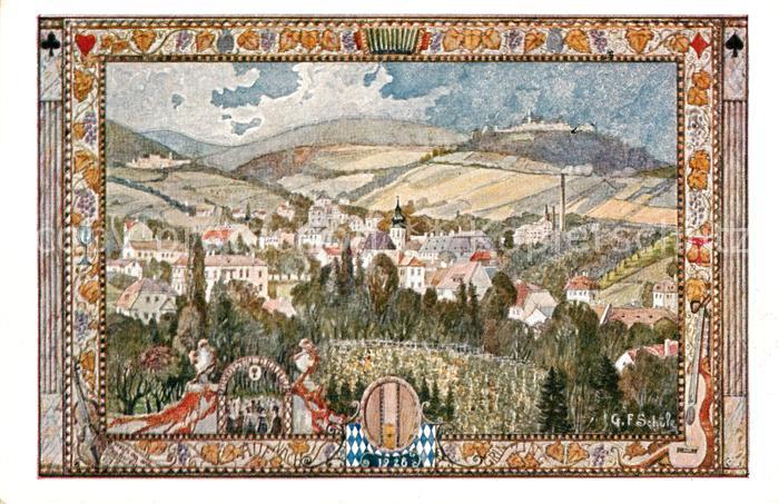 WIEN AT Fest Postkarte des 10 Dt Saengerbundesfestes