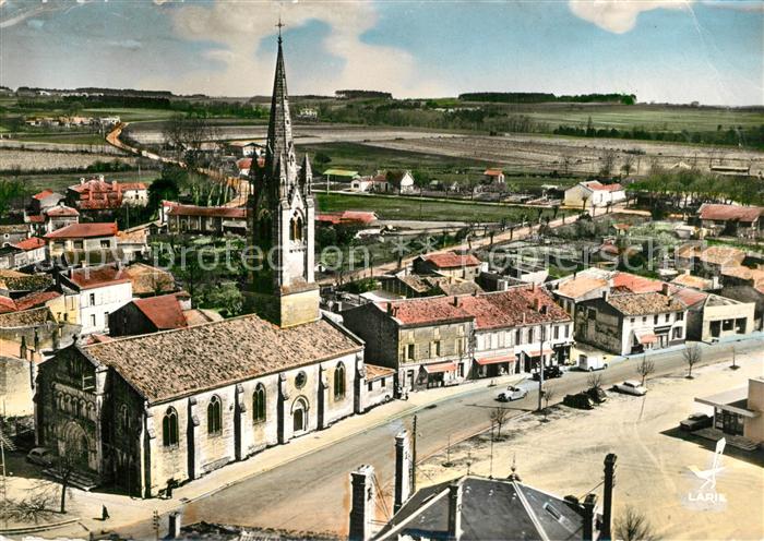 Saint-Ciers-sur-Gironde Quartier eglise Vue aerienne