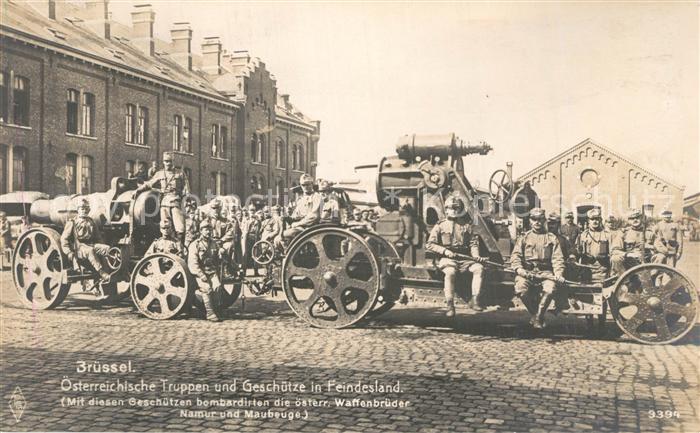 Bruessel Bruxelles oesterreichische Truppen und Geschuetze