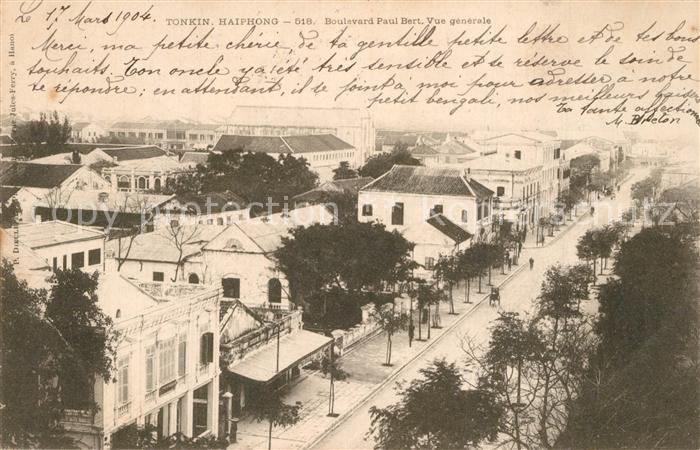 Tonkin Haiphong Boulevard Paul Bert Vue generale