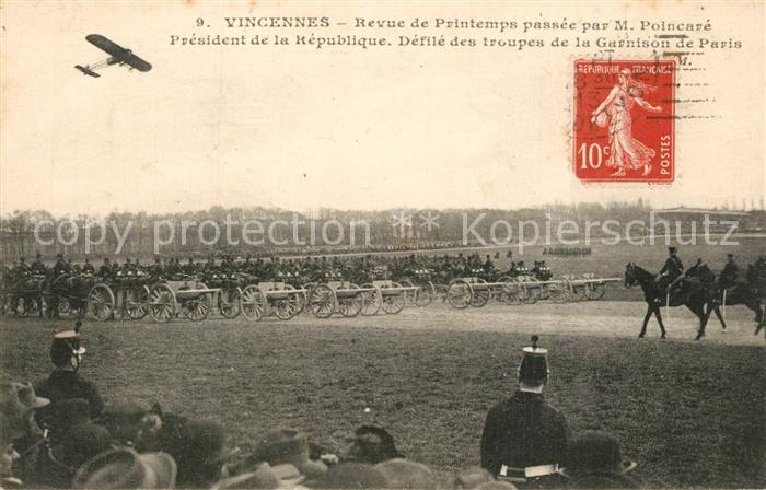 Vincennes Revue de Printemps passee par M Poincare President de la Republique