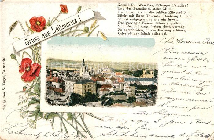 Leitmeritz Litomerice Nordboehmen Stadtblick