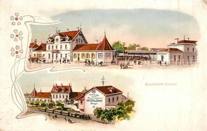 Sennheim Ortsansicht Gasthaus zum Meyerhof Braue