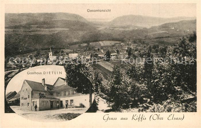Kiffis Haut Rhin Panorama Gasthaus Dietlin