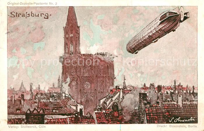 Strassburg Elsass Muenster Zeppelin