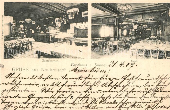 Neubreisach Neuf-Brisach Gasthaus zur Sonne Gastzimmer Saal