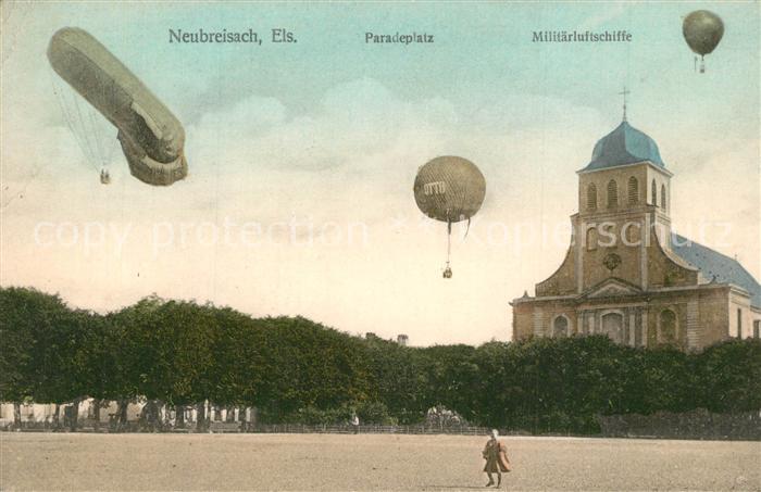 Neubreisach Neuf-Brisach Paradeplatz Militaerluftschiffe