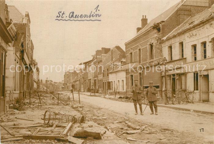 Saint-Quentin 02 Aisne Zerstoerter Strassenzug