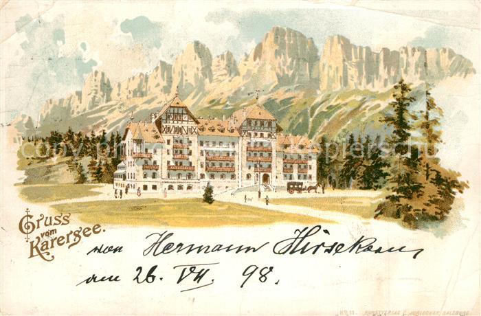 Karersee Suedtirol Hotel Karersee