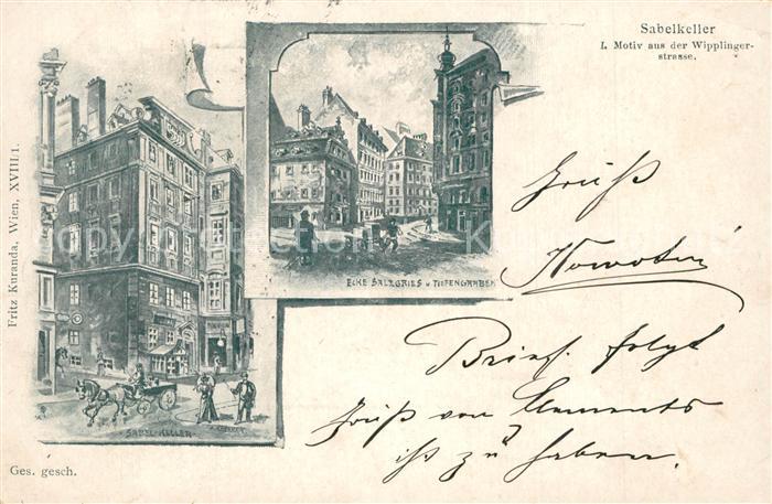 WIEN AT Sabelkeller Ecke Salzgries und Tiefengraben