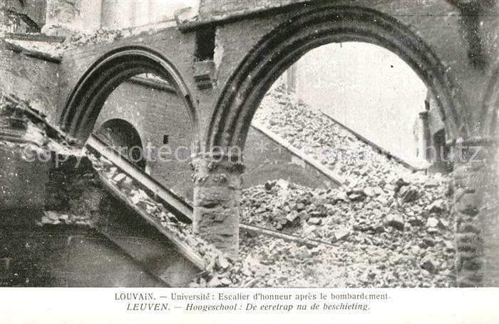 Louvain Flandre Université Grande Guerre Truemmer 1. Weltkrieg