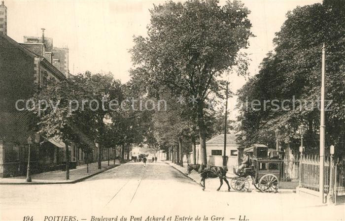Poitiers 86 Boulevard du Pont Chard et Entrée de la Gare