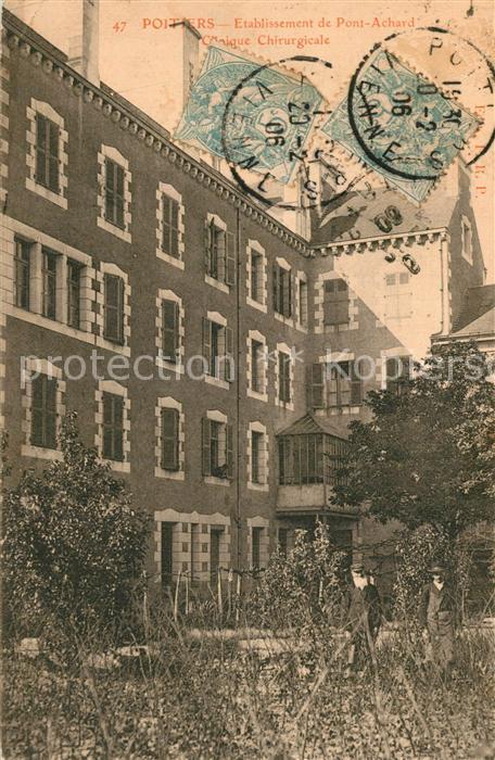 Poitiers 86 Etablissement de Pont Achard Clinique Chirurgicale