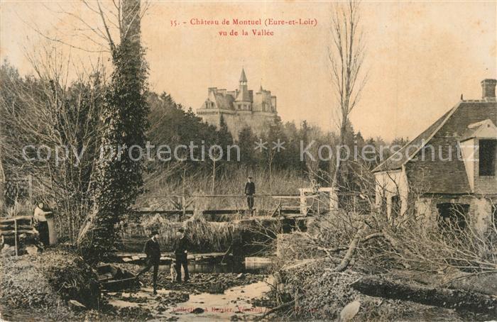 Montigny-sur-Avre Chateau de Montuel vu de la Vallee