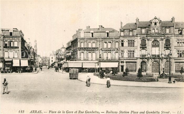 Arras Pas-de-Calais Place de la Gare et Rue Gambetta