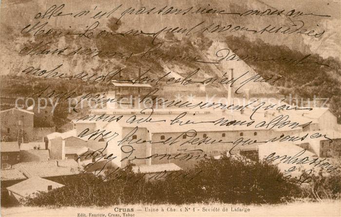 Cruas Usine a Chaux No. 1 Société de Lafarge