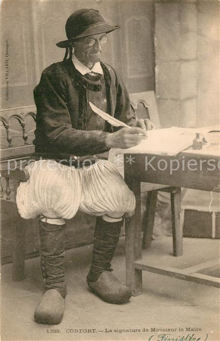 Confort  Confort-Meilars 29 Finsitere La signature de Monsieur le Maire