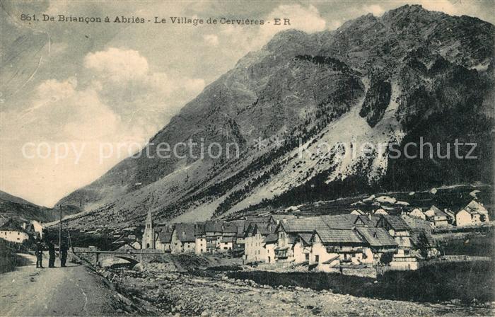 Cervieres Briancon Vue Generale du village Route de Briancon a Abriès
