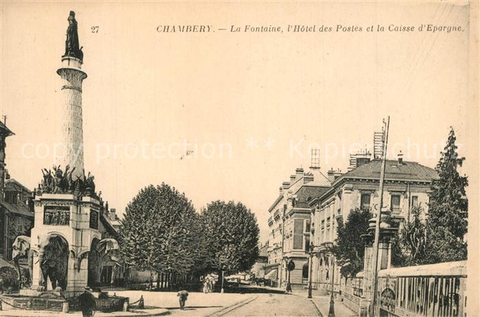 Chambery Savoie Fontaine Hôtel des Postes et Caisse d Epargne