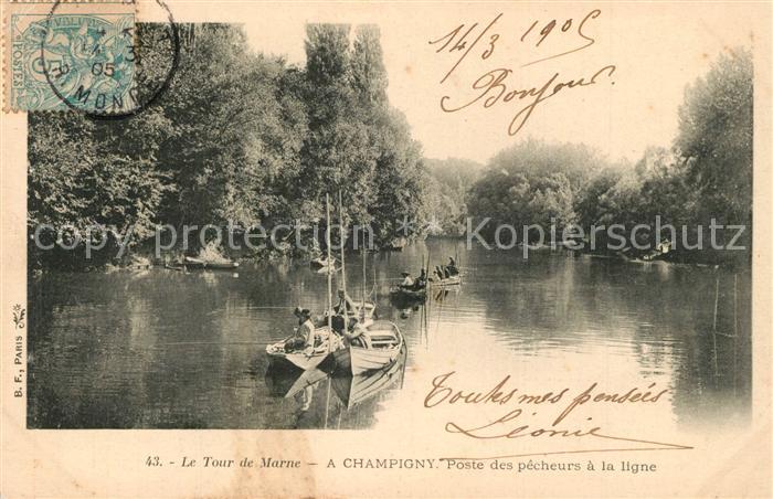 Champigny Marne Poste des pêcheurs a la ligne