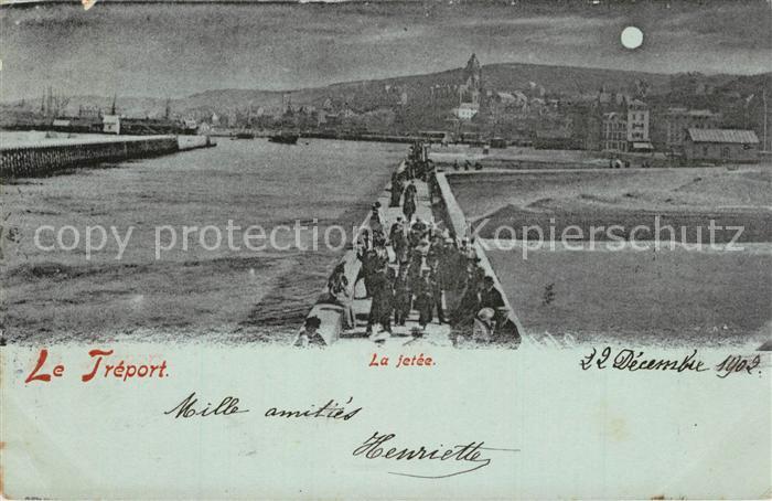 Le Treport La Jetée au clair de lune