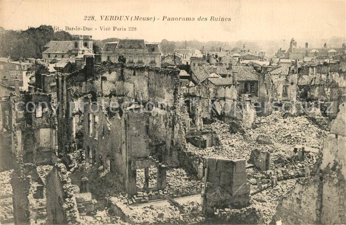 Verdun Meuse Panorama des Ruines Grande Guerre Truemmer 1. Weltkrieg