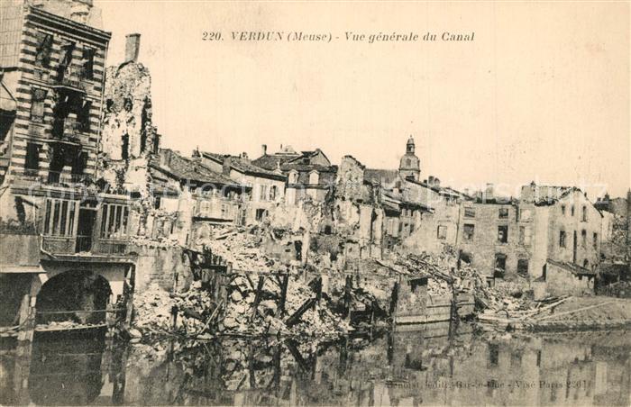 Verdun Meuse Vue Generale du Canal Ruines Grande Guerre Truemmer 1. Weltkrieg