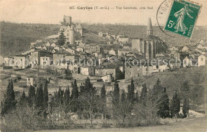 Caylus Vue Generale Eglise Chateau