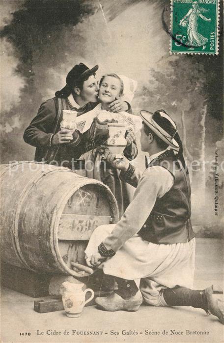 Fouesnant Le Cidre Ses Gaites Scene de Noce Bretonne