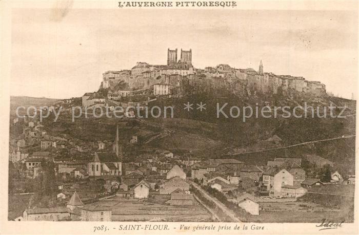 Saint-Flour Cantal Vue generale prise de la Gare
