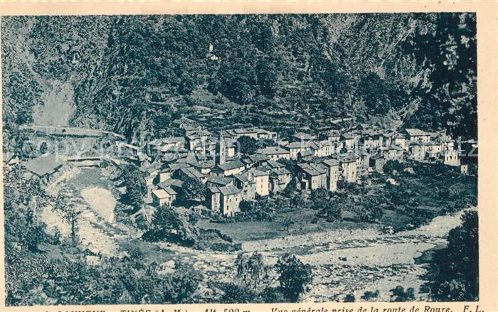 La Tinee Vue generale prise de la route de Roure