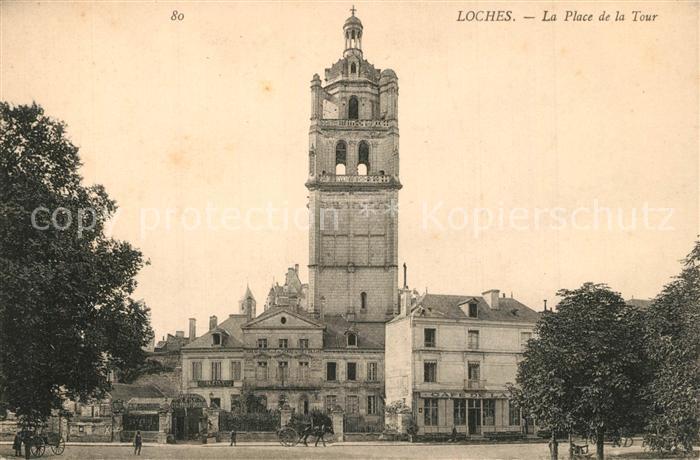 Loches Indre et Loire La Place de la Tour