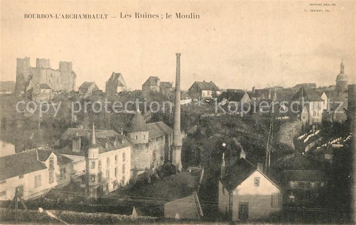 Bourbon-l Archambault Les Ruines le Moulin