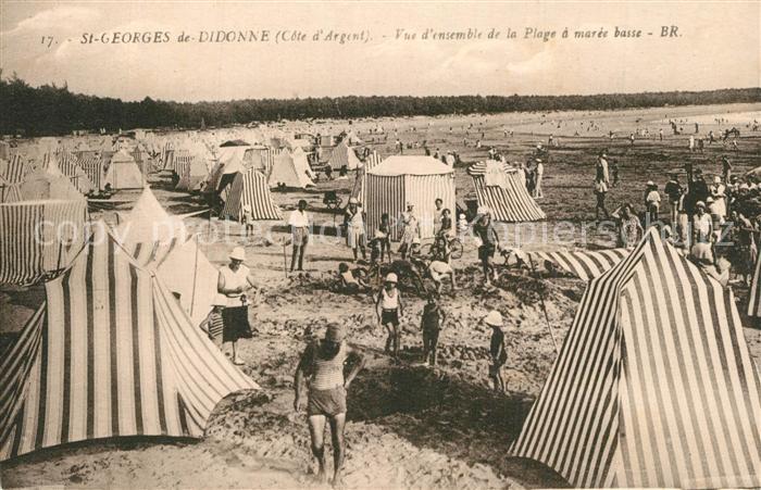 Saint-Georges-de-Didonne Vue d’ensemble de la Plage a maree basse