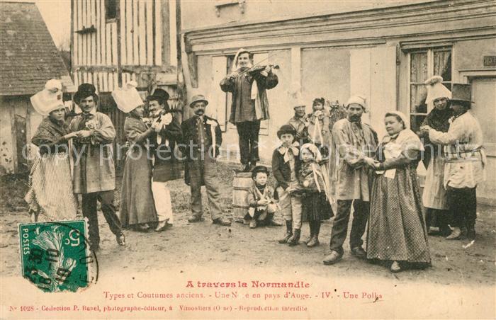 Normandie Region Types et Costumes anciens Une Noce en p