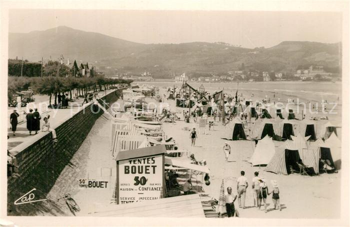 Hendaye Pyrenees Atlantiques La Plage vers l'Espagne